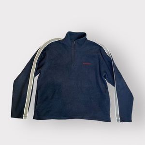 Vintage Old Navy Boys Navy Grey Sport Stripe Fleece Pullover Jacket Sporty Y2K